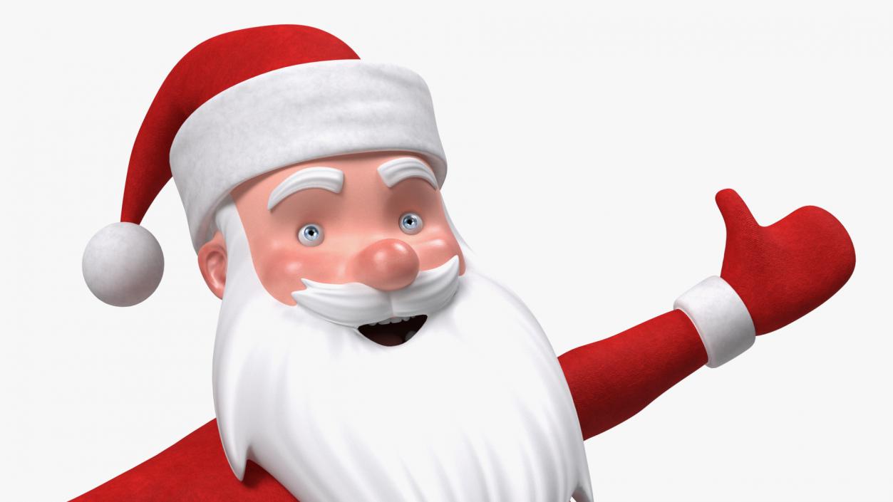 3D model Character Santa Claus Cartoon Happy Pose