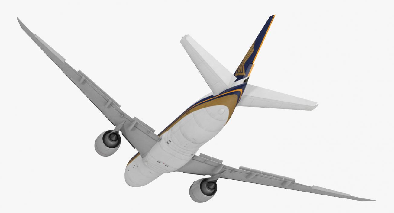 3D Boeing 777 Freighter Singapore Airlines Rigged