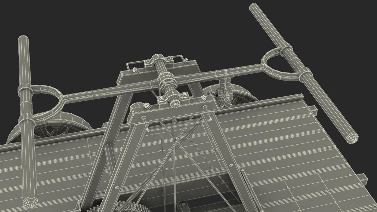 Railway Handcar Rigged 3D