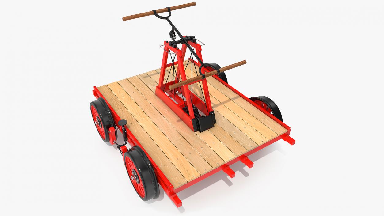 Railway Handcar Rigged 3D