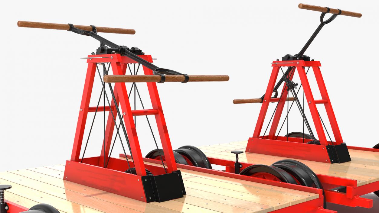 Railway Handcar Rigged 3D