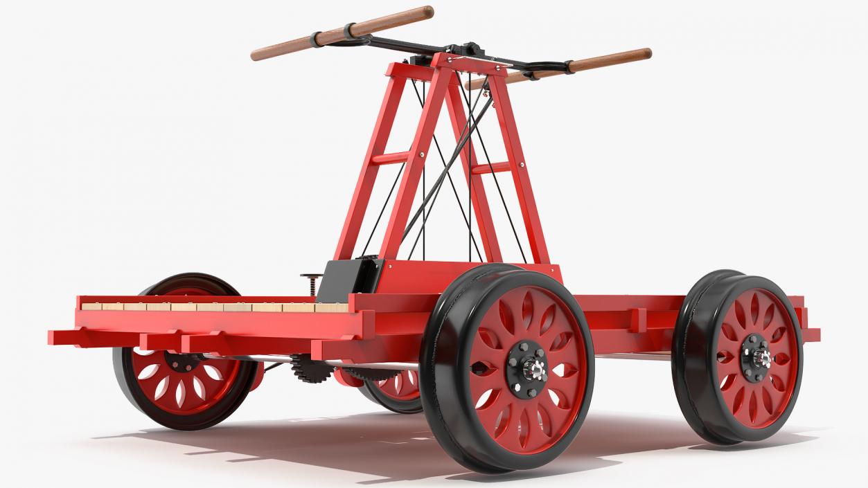 Railway Handcar Rigged 3D