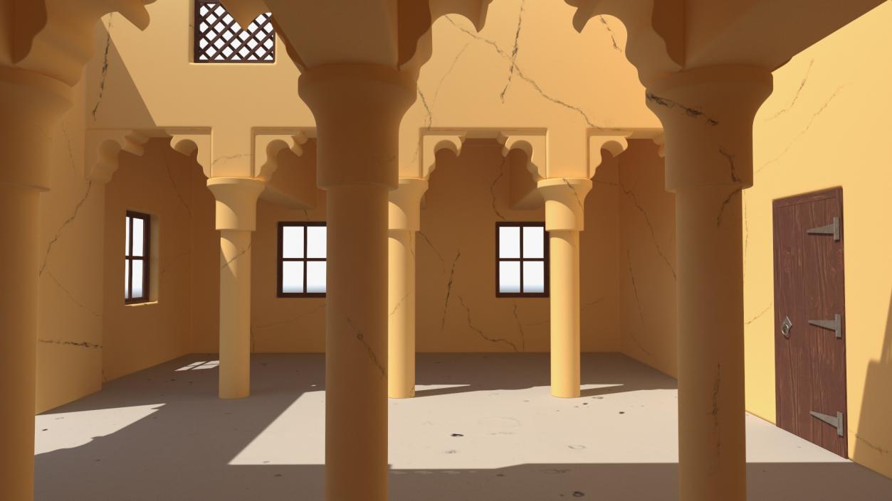 Cartoon Middle Eastern Adobe House 3D model