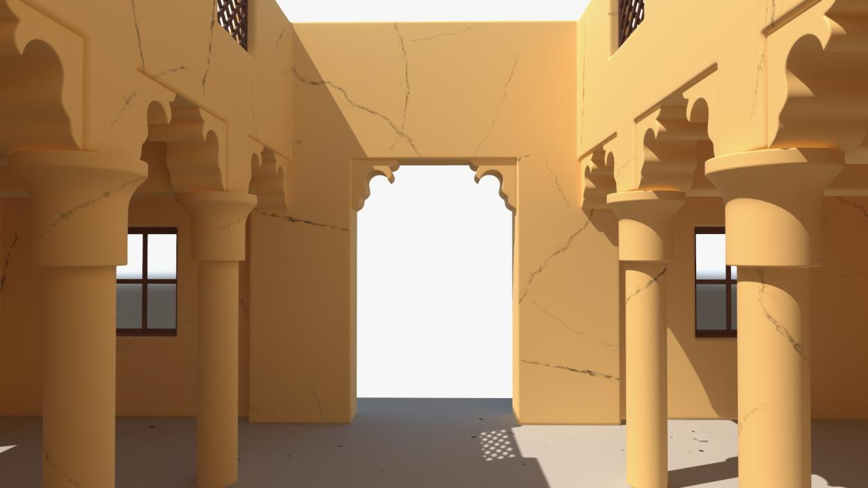 Cartoon Middle Eastern Adobe House 3D model