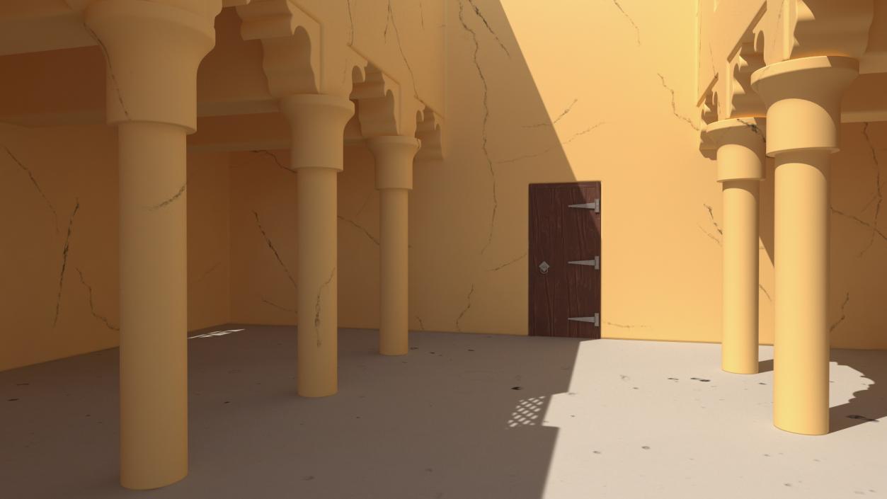 Cartoon Middle Eastern Adobe House 3D model