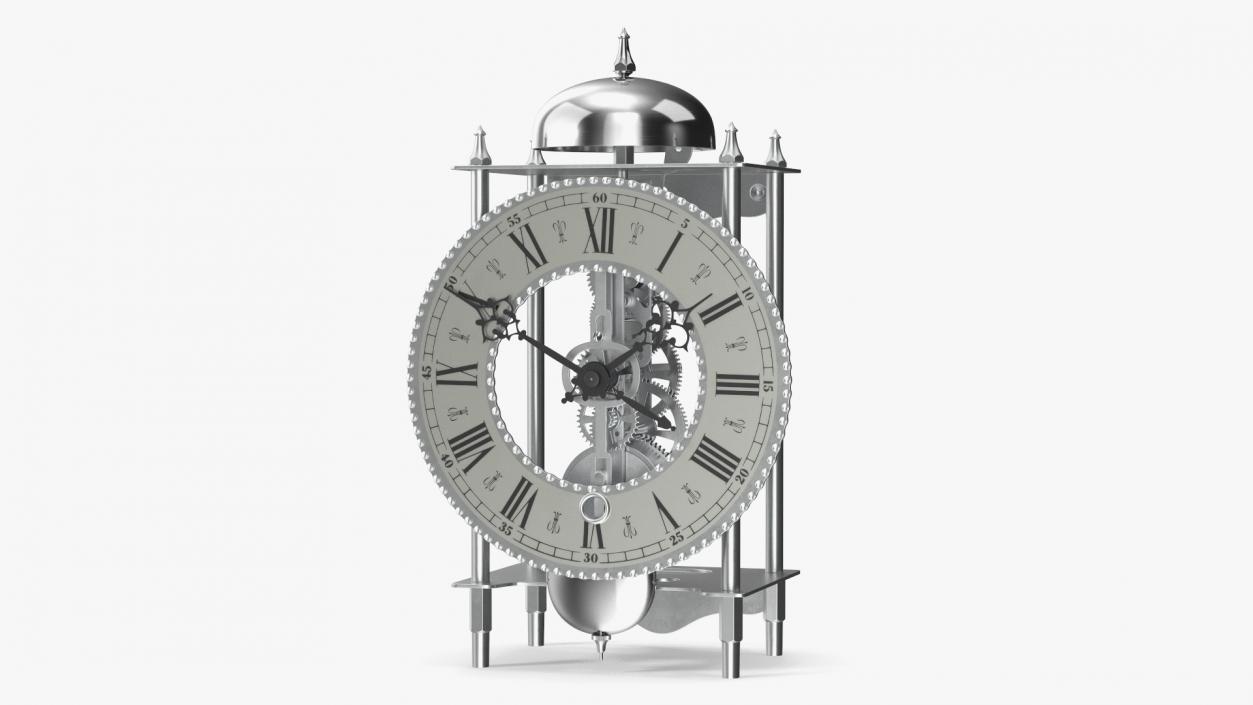 3D Mechanical Skeleton Table Clock