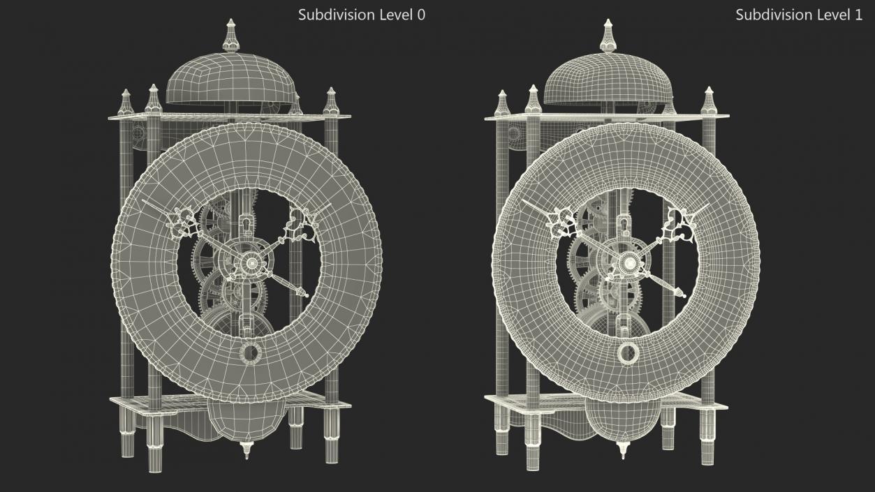 3D Mechanical Skeleton Table Clock