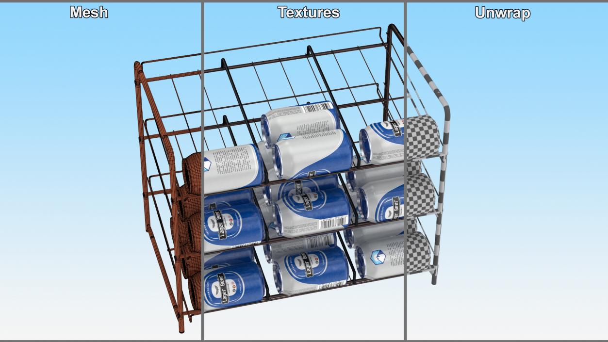 Storages with Cans Collection 3D model