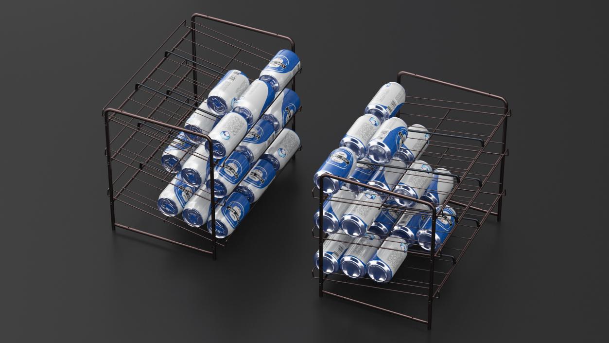 Storages with Cans Collection 3D model