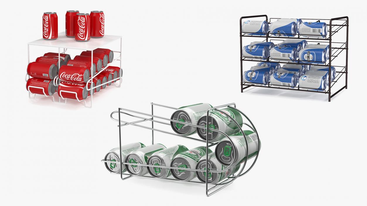 Storages with Cans Collection 3D model