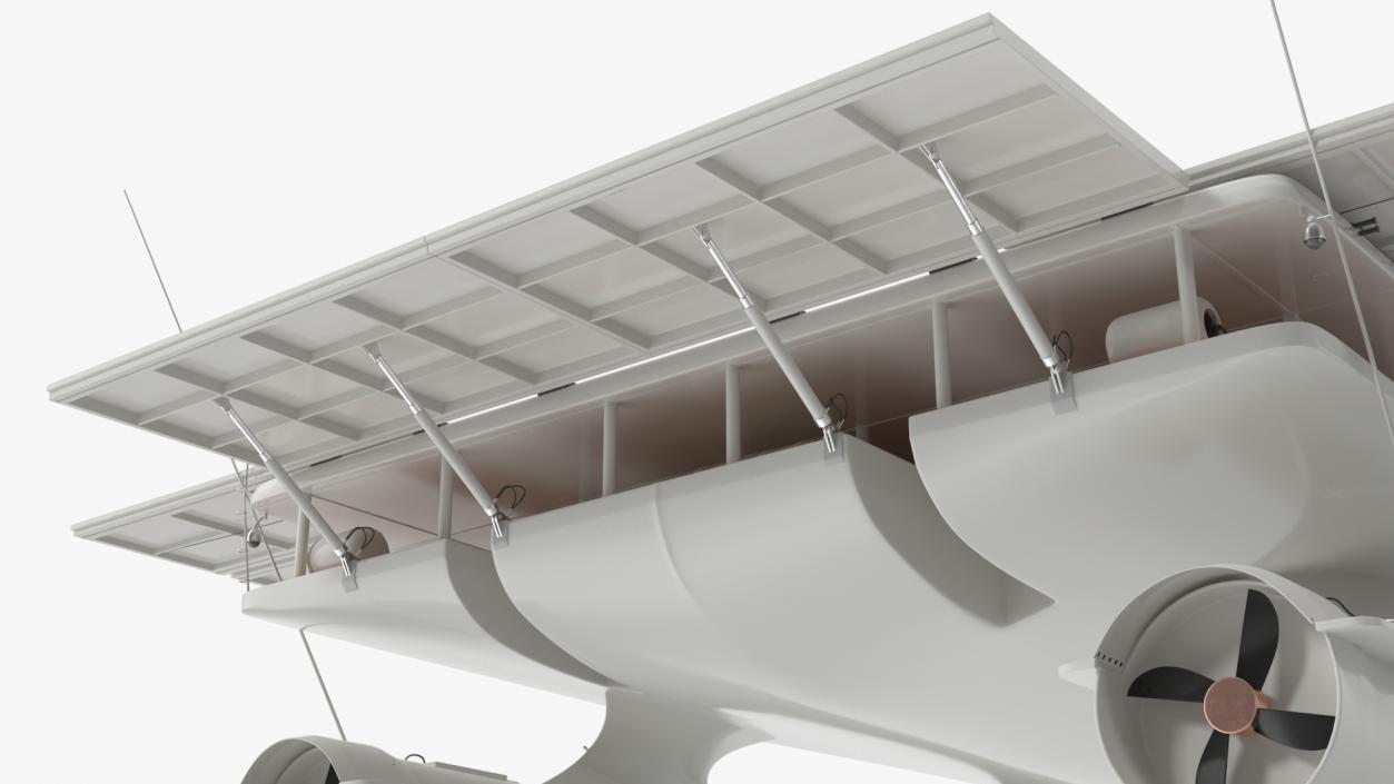 Large Solar Powered Boat 3D model