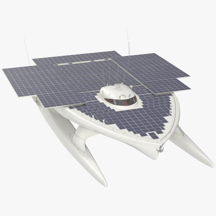 Large Solar Powered Boat 3D model