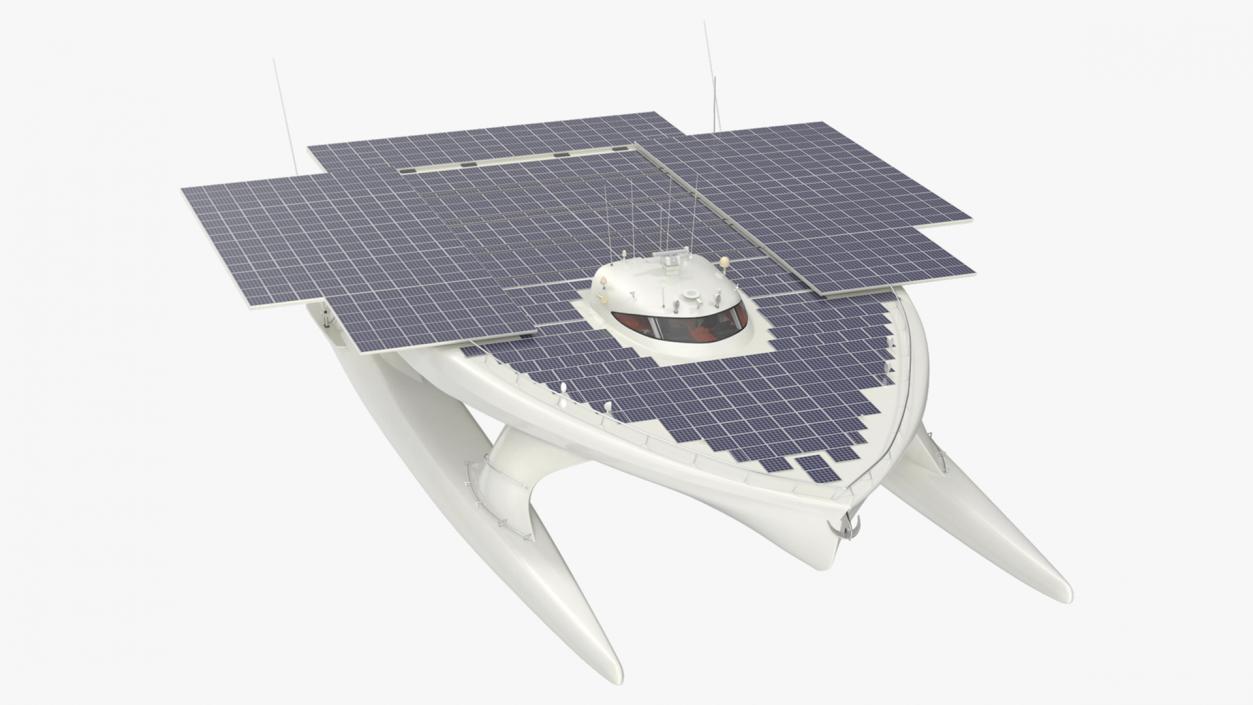 Large Solar Powered Boat 3D model