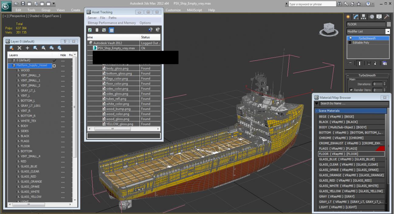 PSV Ship Empty 3D model