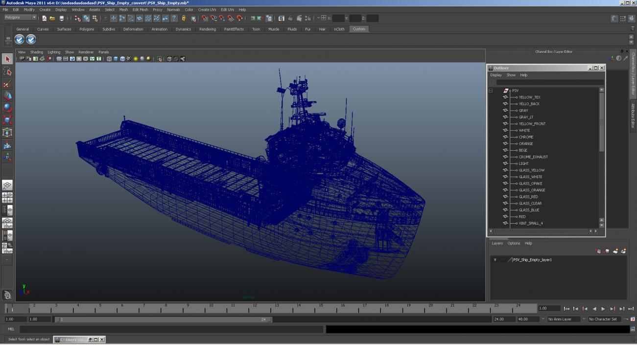 PSV Ship Empty 3D model