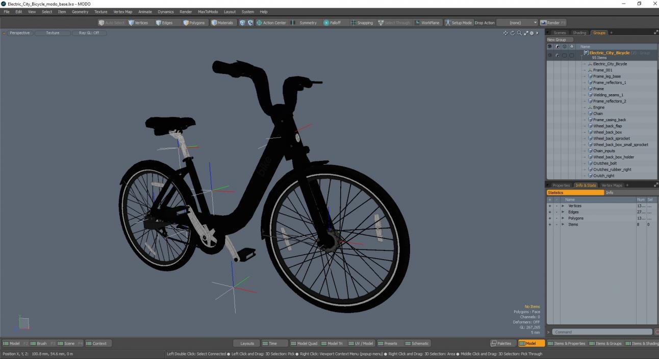 3D Electric City Bicycle