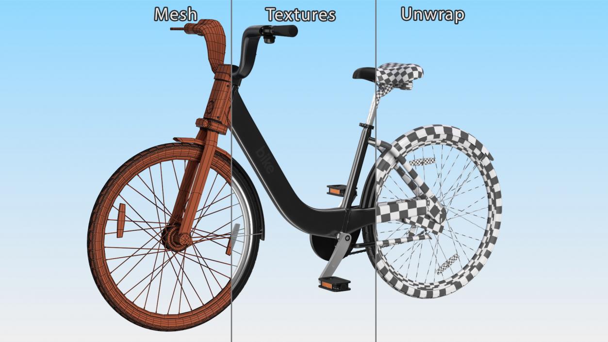 3D Electric City Bicycle