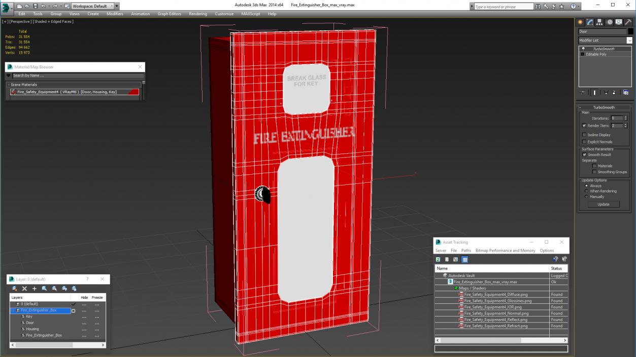 3D Fire Extinguisher Box