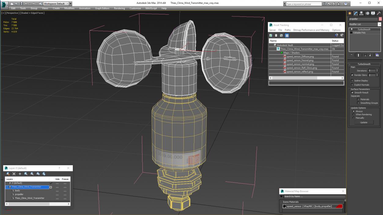 3D Thies Clima Wind Transmitter model