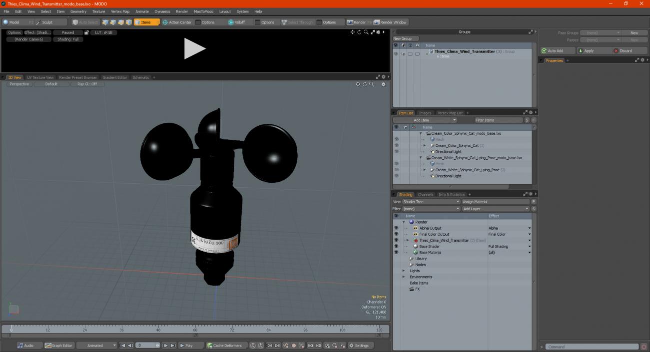 3D Thies Clima Wind Transmitter model