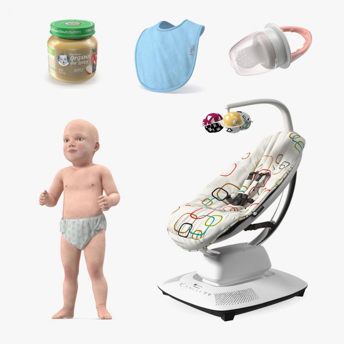 Baby Boy with Child Accessories Collection 7 3D model