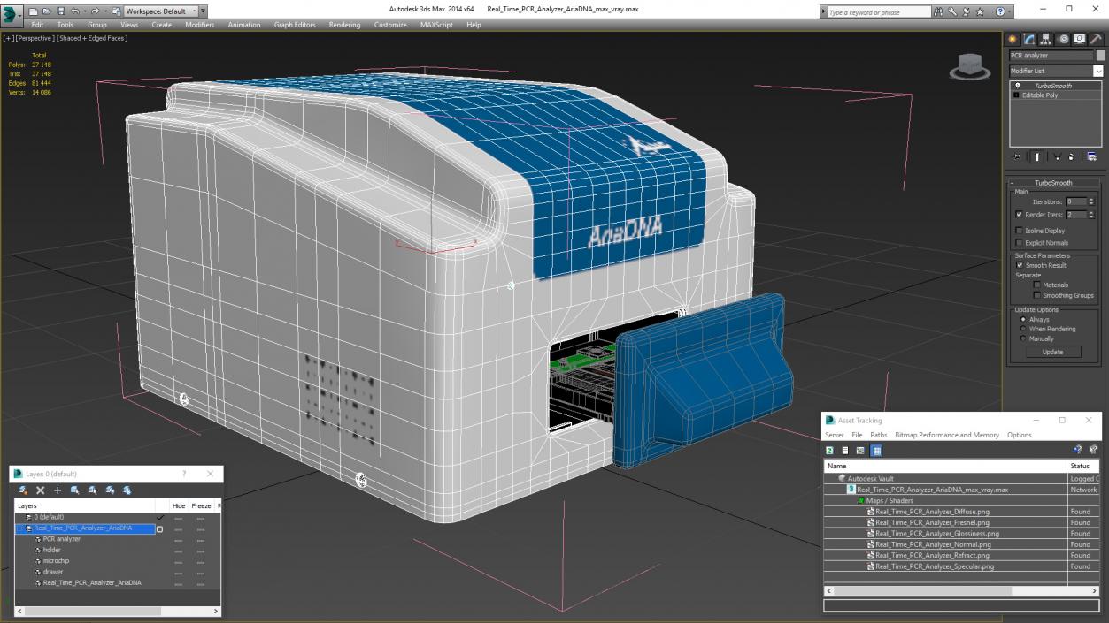 3D model Real Time PCR Analyzer AriaDNA