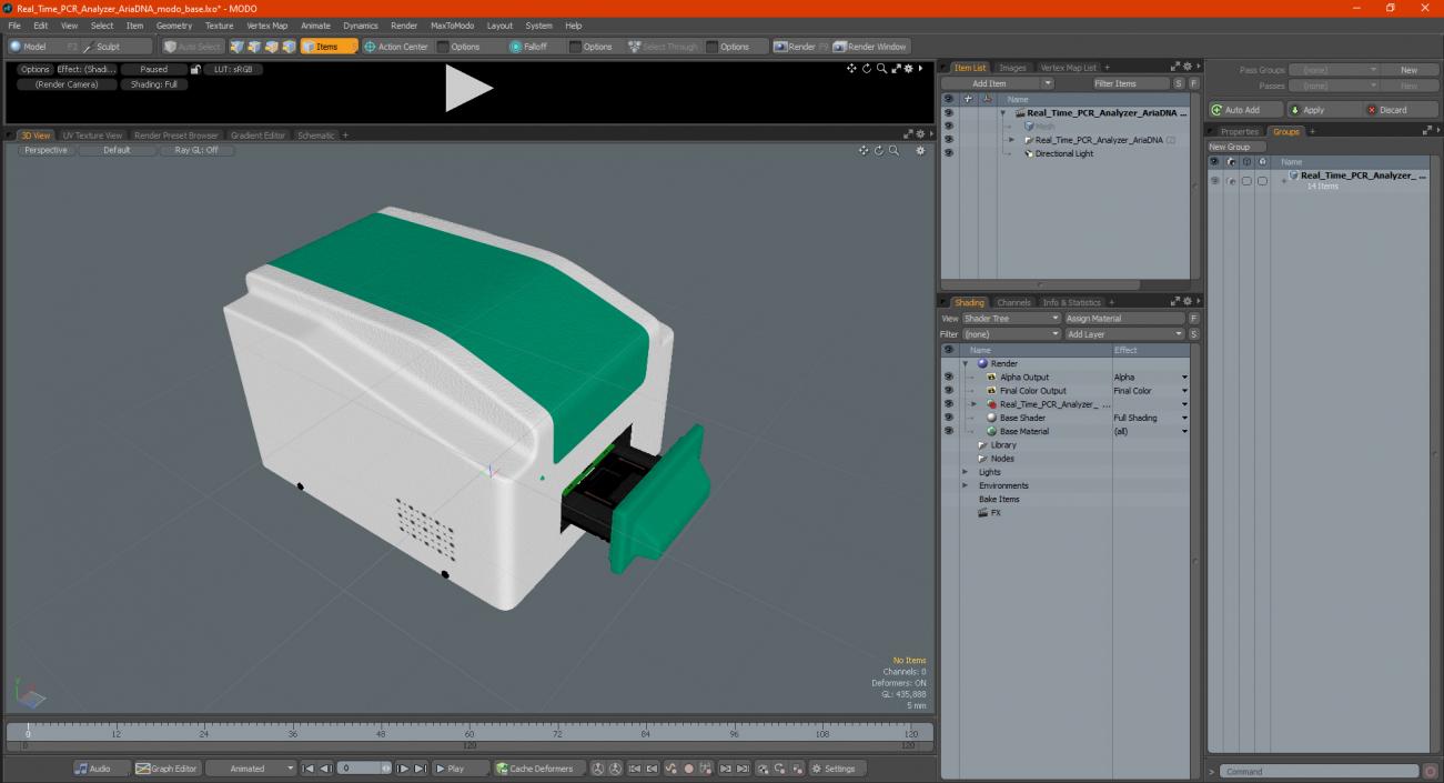 3D model Real Time PCR Analyzer AriaDNA