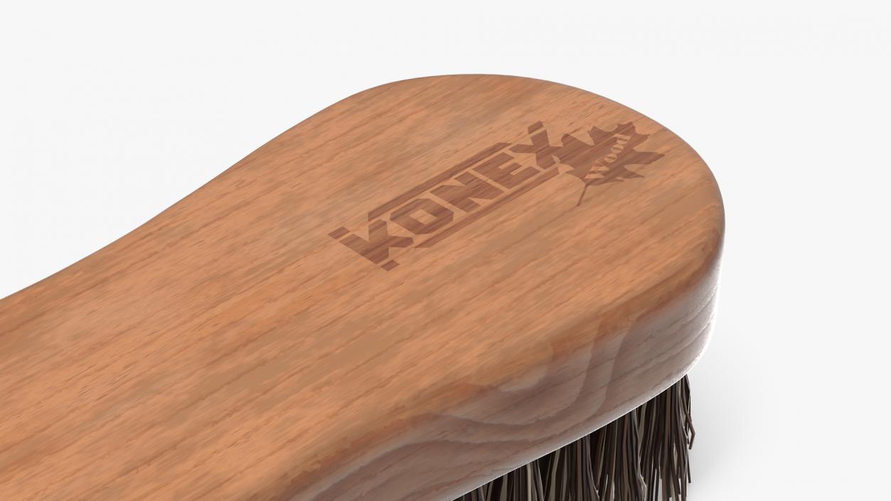 Konex Nylon Fiber Cleaning Brush Dark Wood 3D