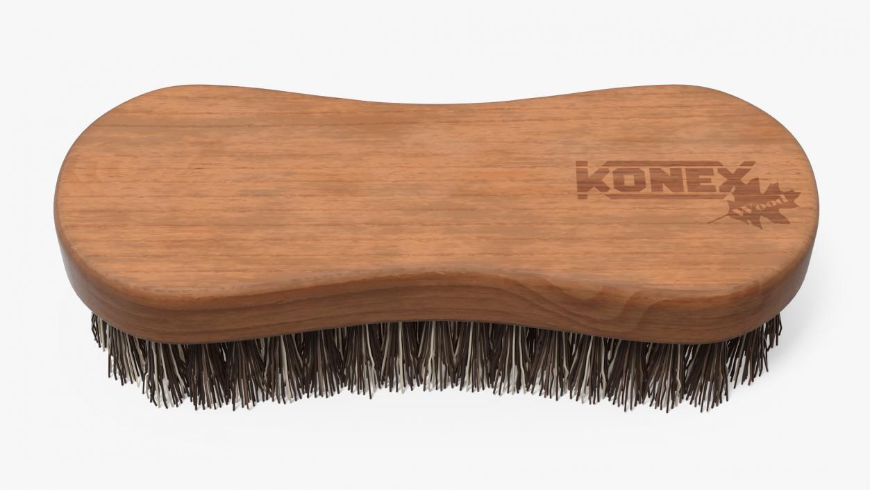 Konex Nylon Fiber Cleaning Brush Dark Wood 3D