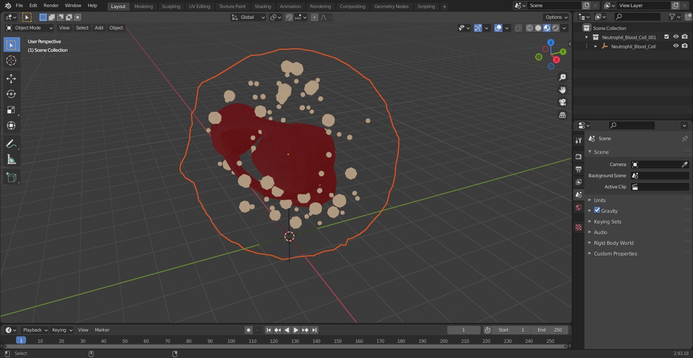 3D Neutrophil Blood Cell