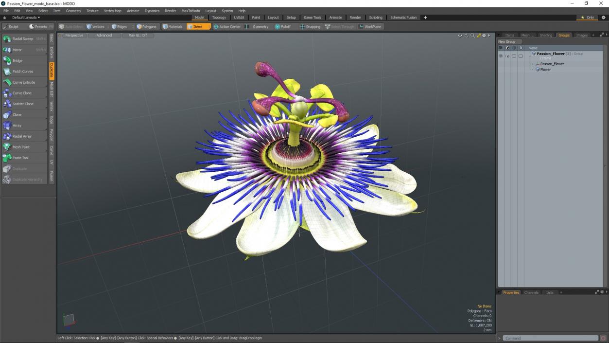 Passion Flower 3D model