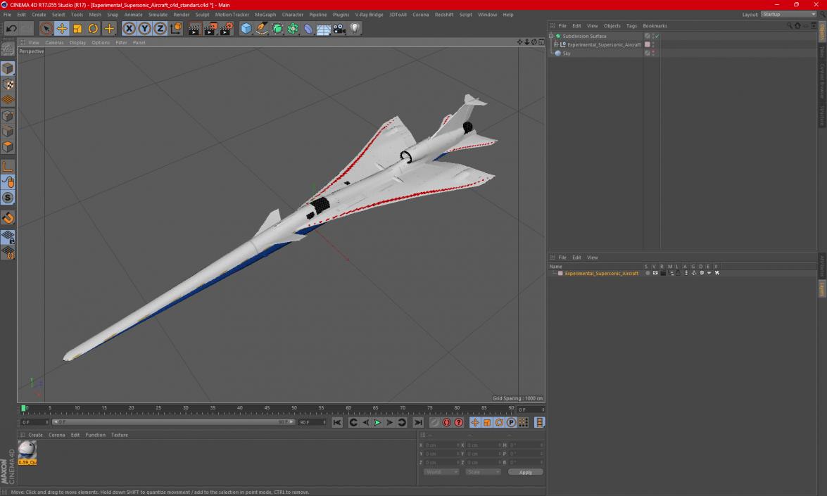 Experimental Supersonic Aircraft 3D