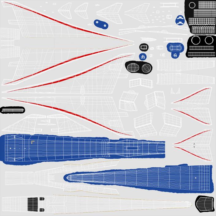 Experimental Supersonic Aircraft 3D