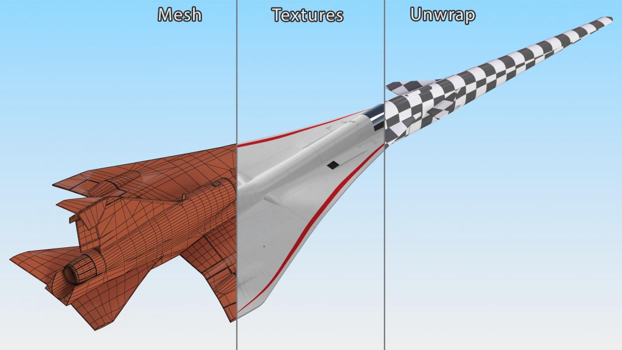 Experimental Supersonic Aircraft 3D