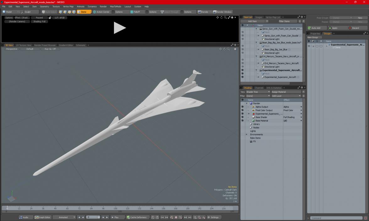 Experimental Supersonic Aircraft 3D