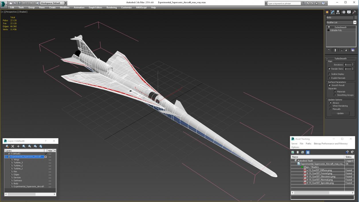 Experimental Supersonic Aircraft 3D