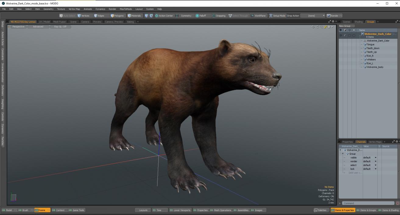 3D model Wolverine Dark Color