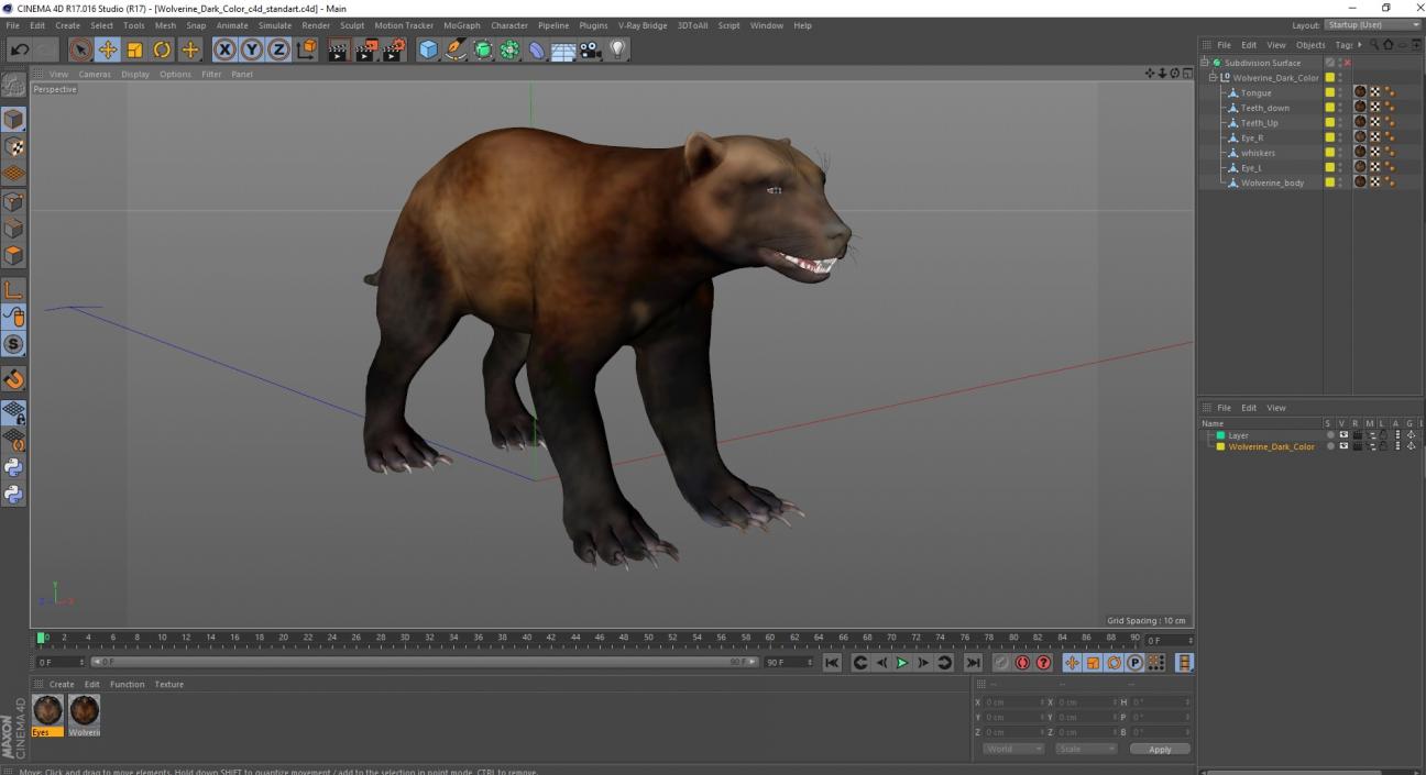 3D model Wolverine Dark Color