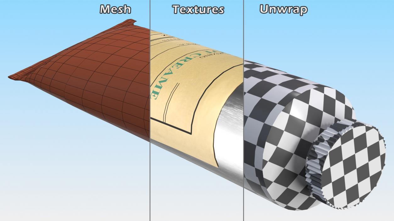 3D model Foot Cream in Collapsible Tube