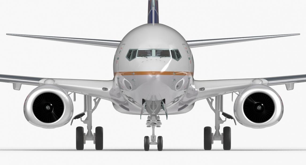 3D Boeing 737-700 with Interior United Airlines Rigged