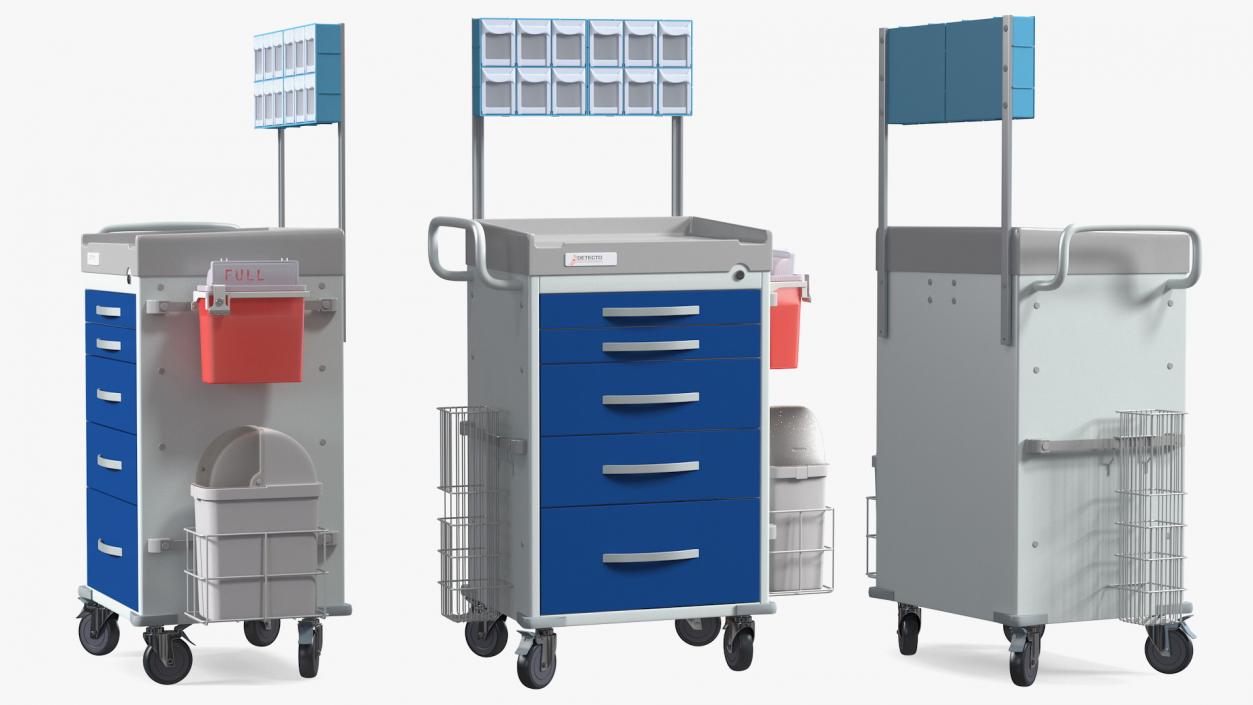 3D model Detecto Medical Cart with Organizer