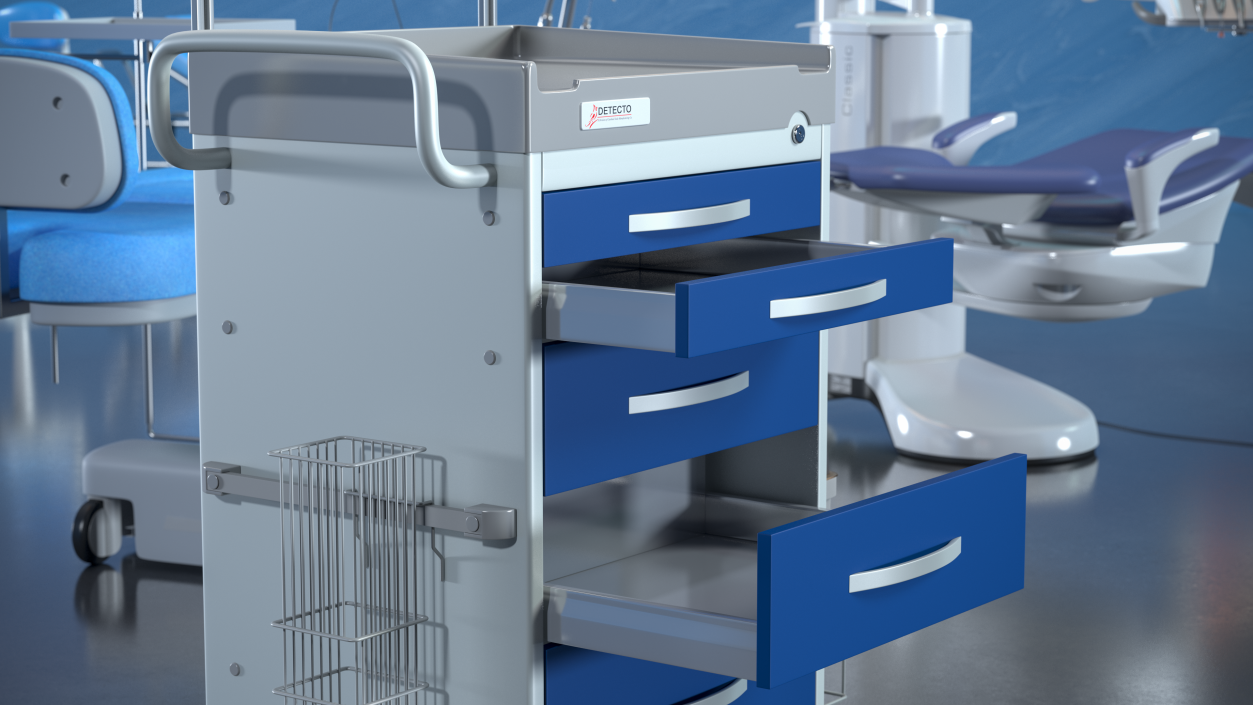 3D model Detecto Medical Cart with Organizer