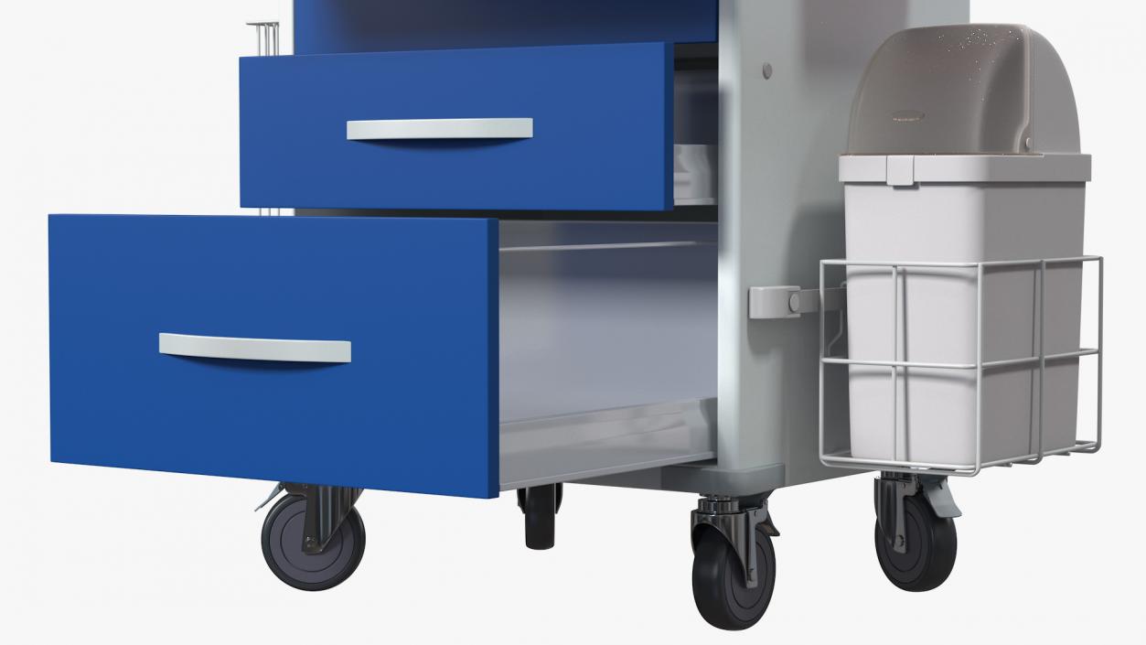 3D model Detecto Medical Cart with Organizer