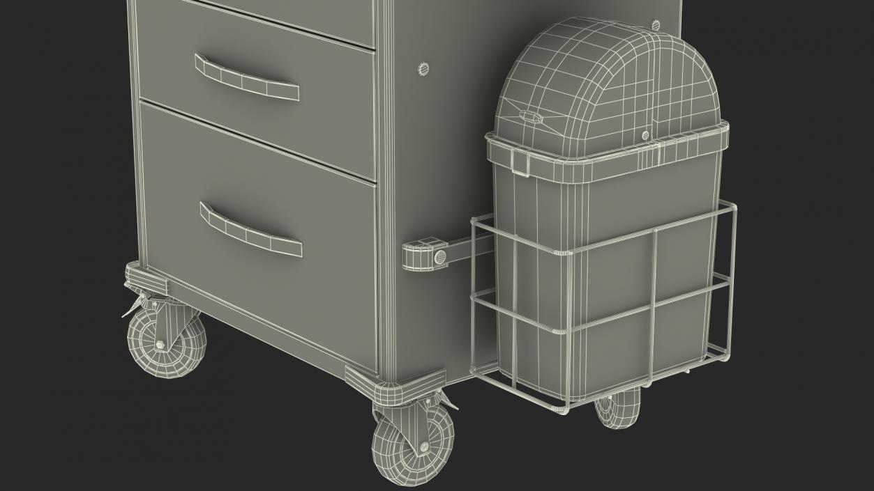 3D model Detecto Medical Cart with Organizer