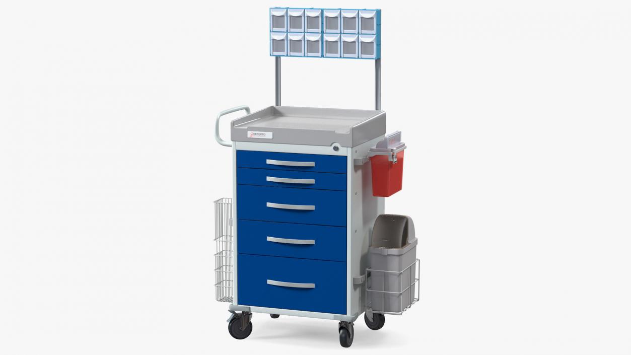 3D model Detecto Medical Cart with Organizer