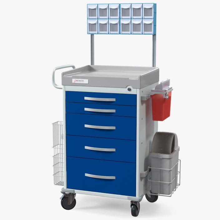 3D model Detecto Medical Cart with Organizer