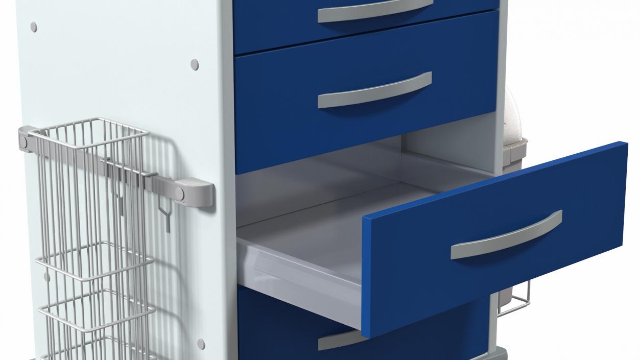 3D model Detecto Medical Cart with Organizer