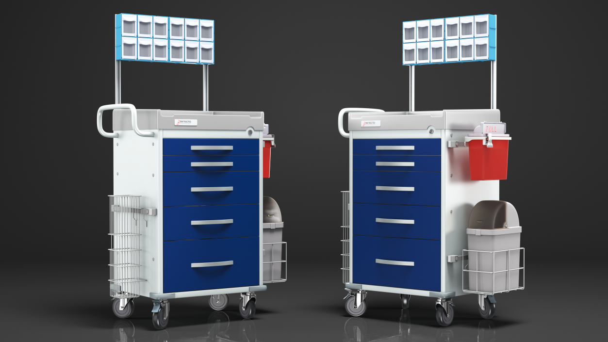 3D model Detecto Medical Cart with Organizer