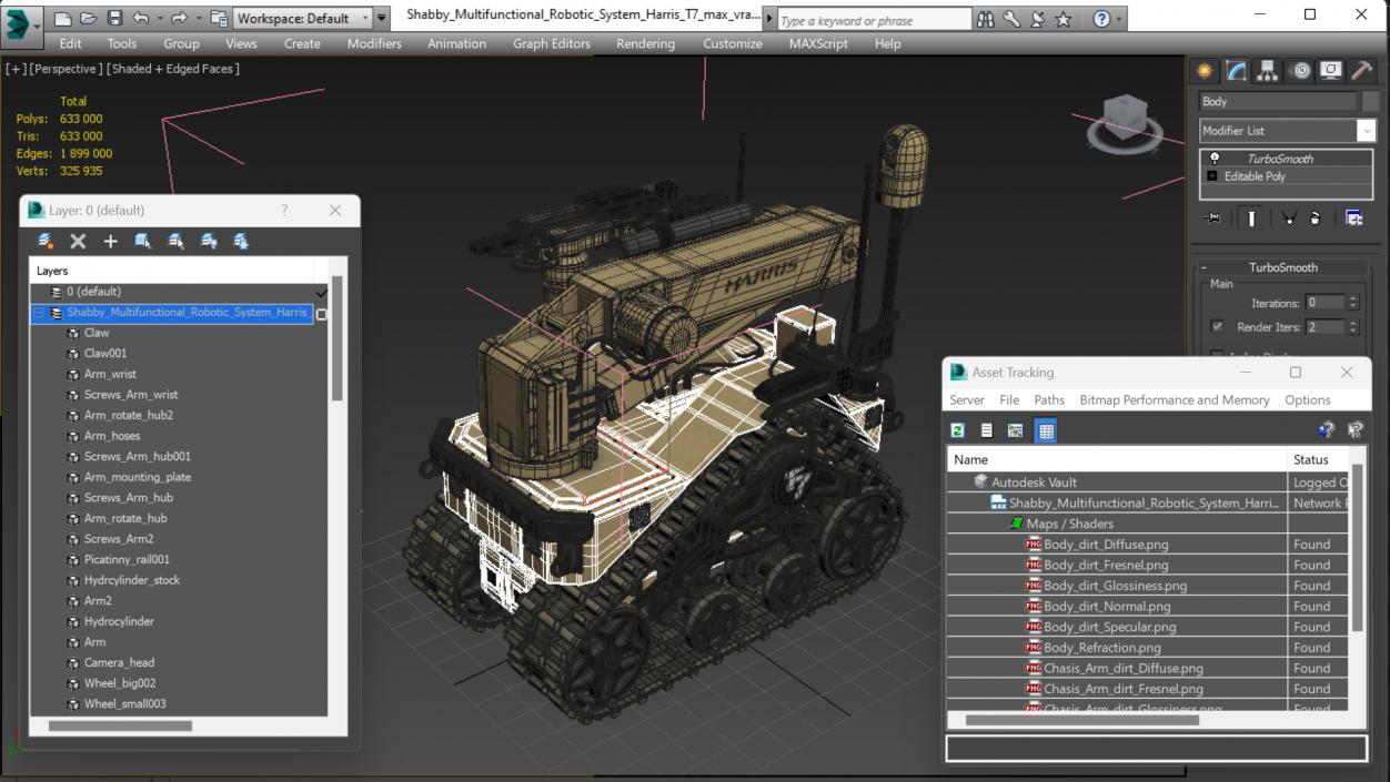 Shabby Multifunctional Robotic System Harris T7 3D