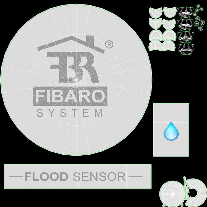 Fibaro Flood Sensor 3D model